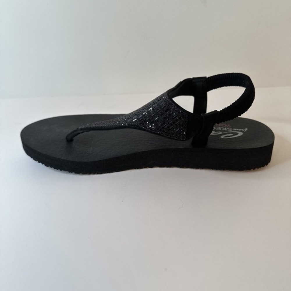 Skechers Meditation Rock Crown Sling Back Womens Sandals Black Size US 9 Great - Picture 4 of 11